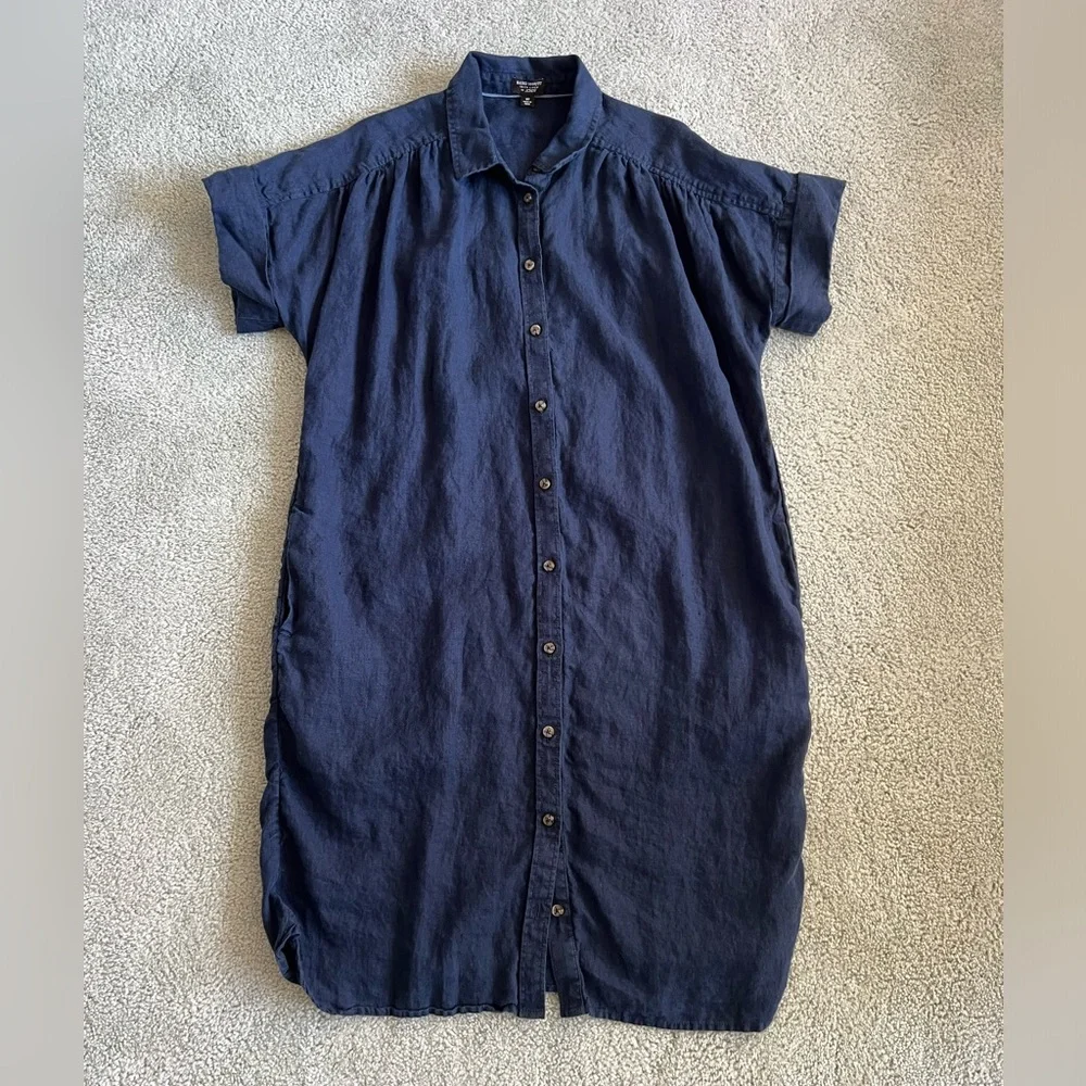 J.Crew Relaxed-fit Baird McNutt Irish Linen Shirtdress size Medium Tall …